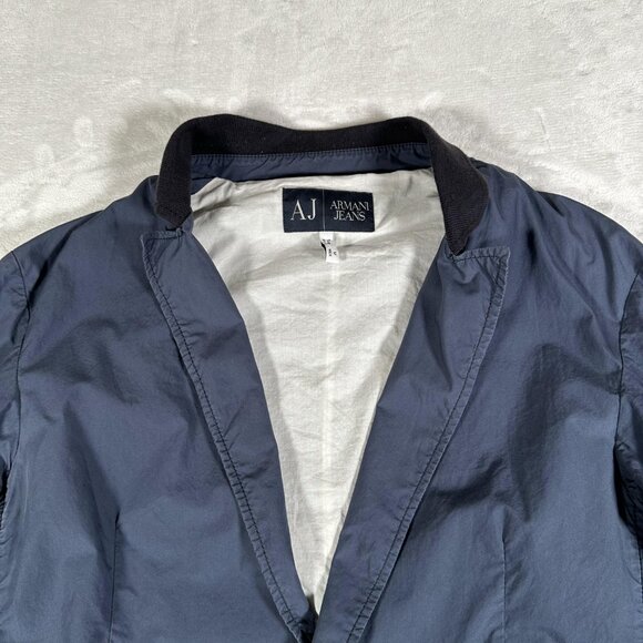 Armani Jeans Men Blazer Casual Jacket Blue Size USA M EUR 50 Lightweight - Picture 3 of 14